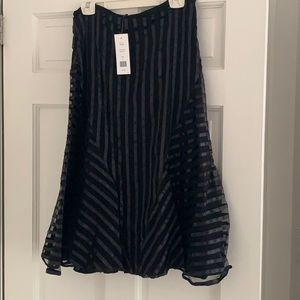 French Connection black flared midi skirt